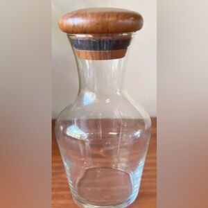 Vintage MCM Dolphin Wine Drink Glass Decanter